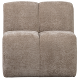 MOJO EETBANK 84 CM MET RUGLEUNING RIBSTOF DONKERZAND