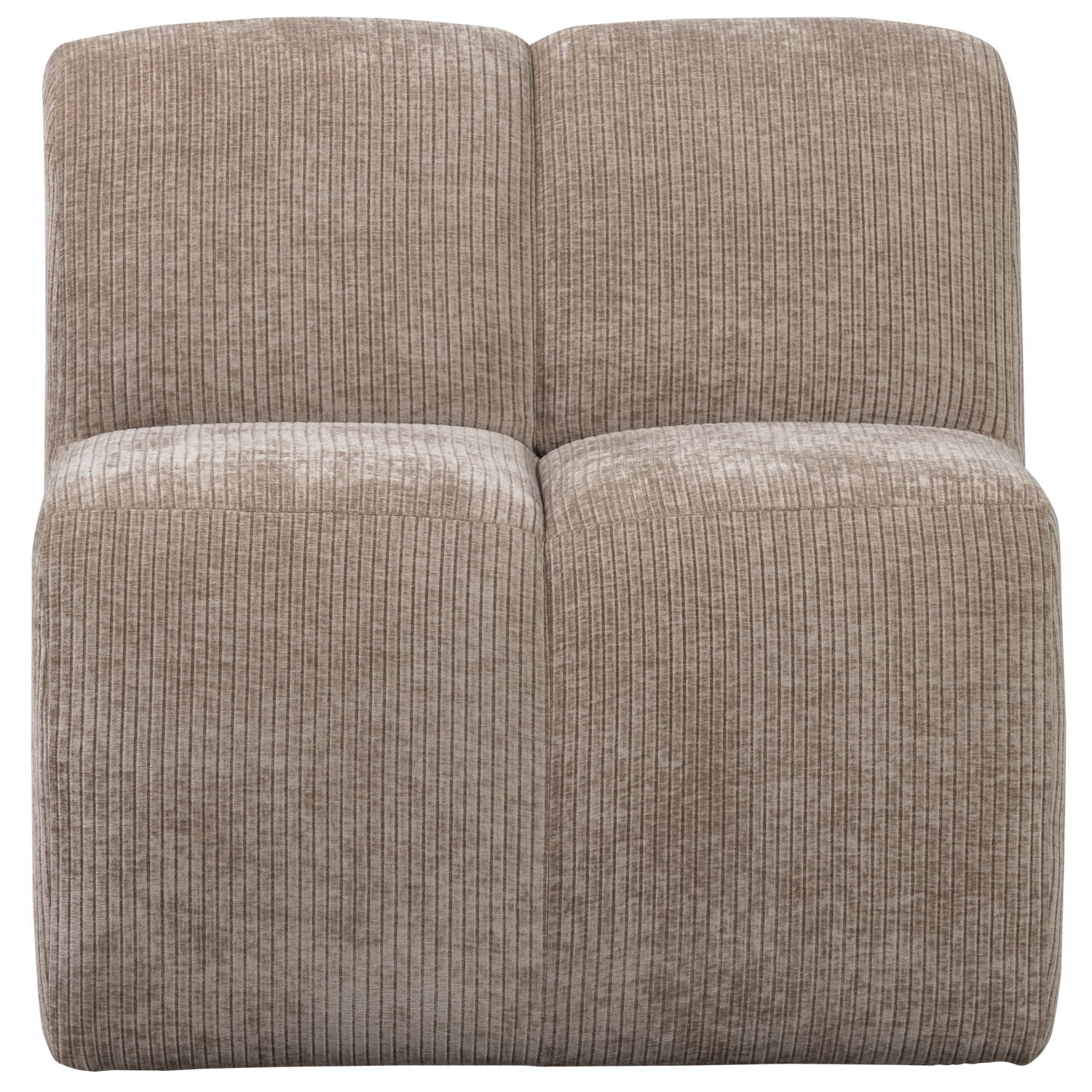 MOJO EETBANK 84 CM MET RUGLEUNING RIBSTOF DONKERZAND