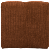 MOJO EETBANK 84 CM MET RUGLEUNING RIBSTOF ROESTBRUIN