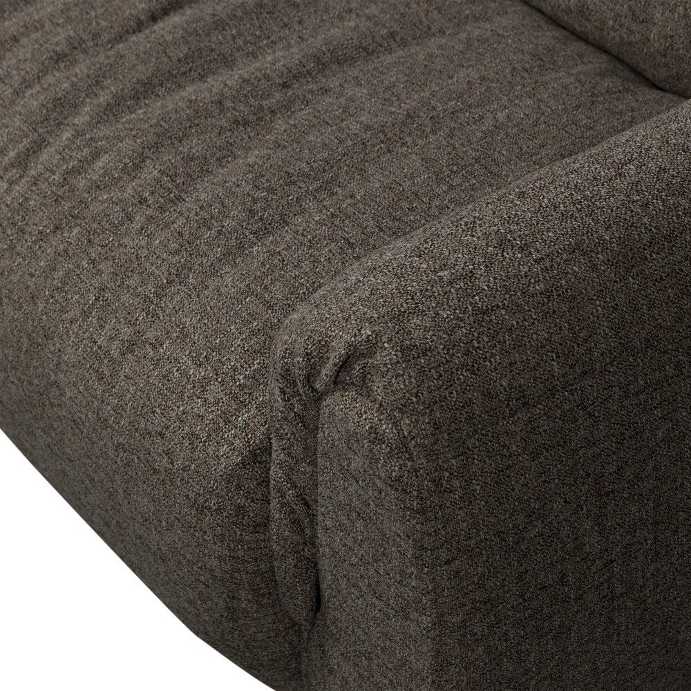 BAGGY 2-ZITS BANK GEWEVEN STOF WARMGRIJS MELANGE