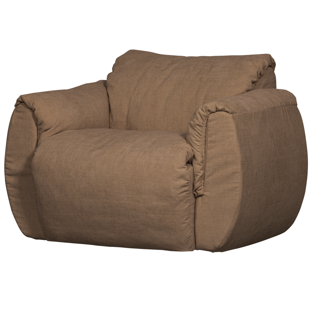 BAGGY DRAAIFAUTEUIL GEWEVEN CHENILLE BRUIN