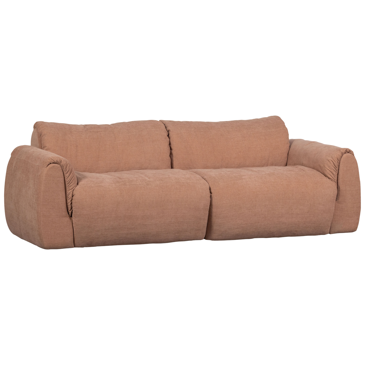 BAGGY 2-ZITS BANK GEWEVEN CHENILLE OUD ROZE