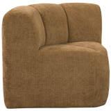 MOJO EETBANK HOEK MET RUGLEUNING RIBSTOF HONINGGEEL