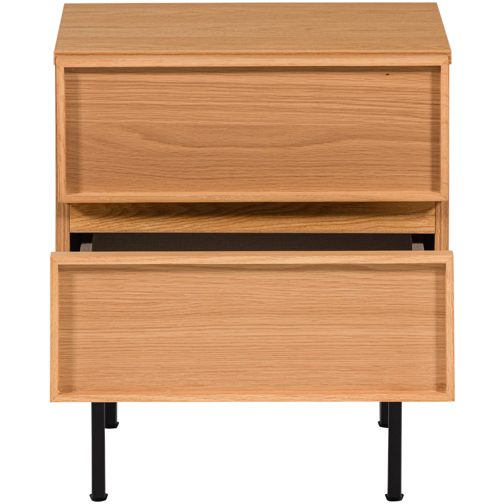 WOOOD - Tours ladekast/nachtkastje 2 lades melamine/mdf naturel