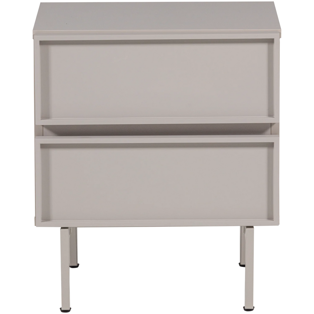 WOOOD - Tours ladekast/nachtkastje 2 lades melamine/mdf zand