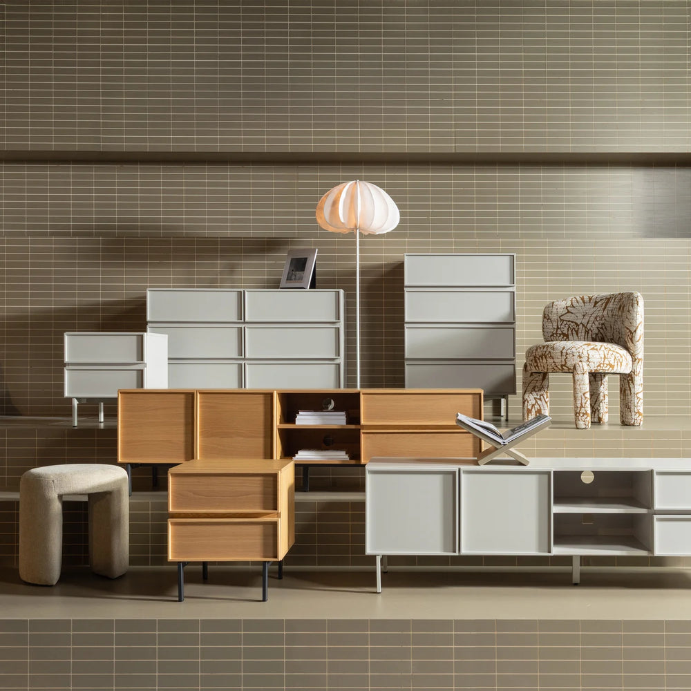WOOOD - Tours ladekast/nachtkastje 2 lades melamine/mdf naturel