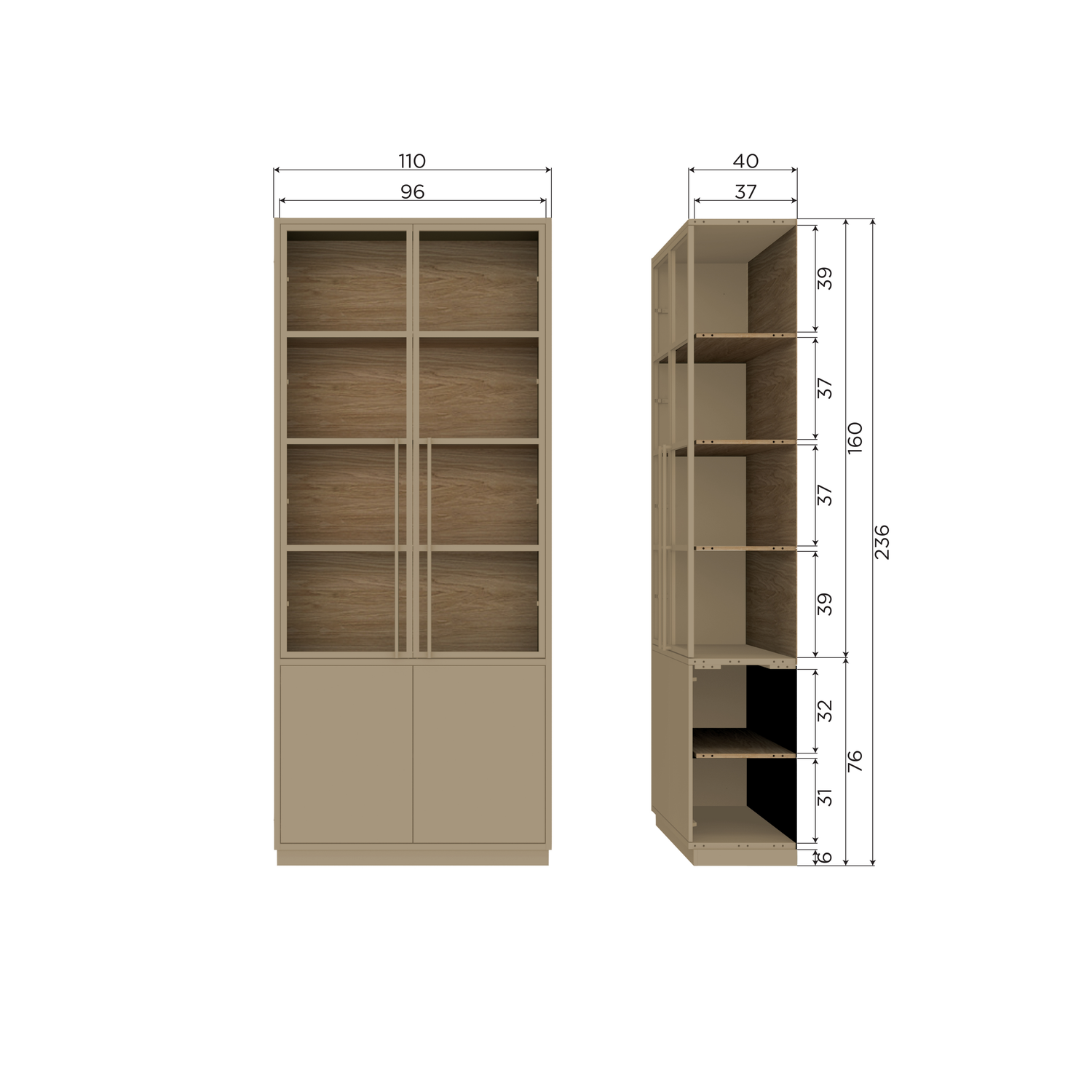 CASA BUFFETKAST GRENEN MUD [fsc]