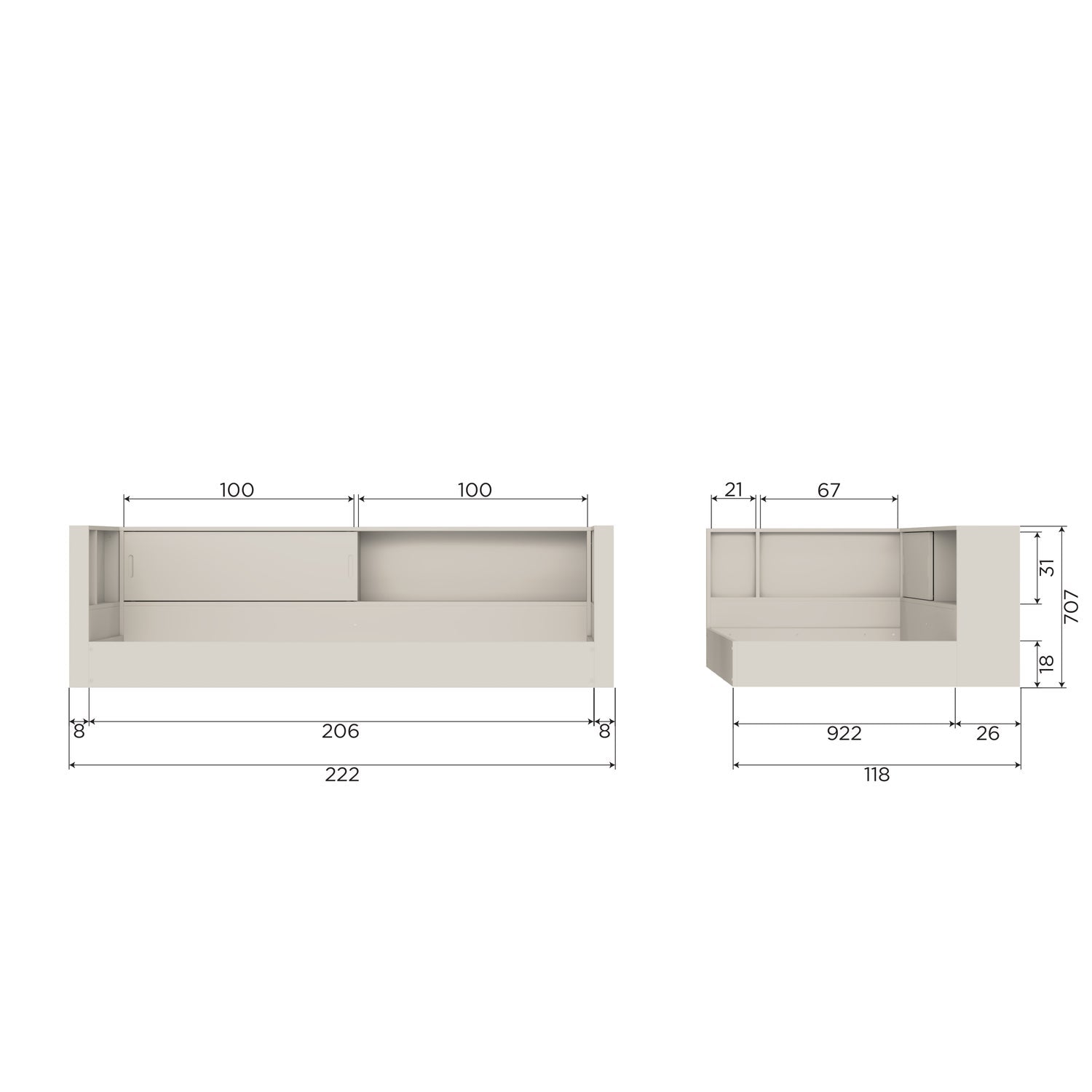 CARTER BED GRENEN DUST 90x200CM [fsc]