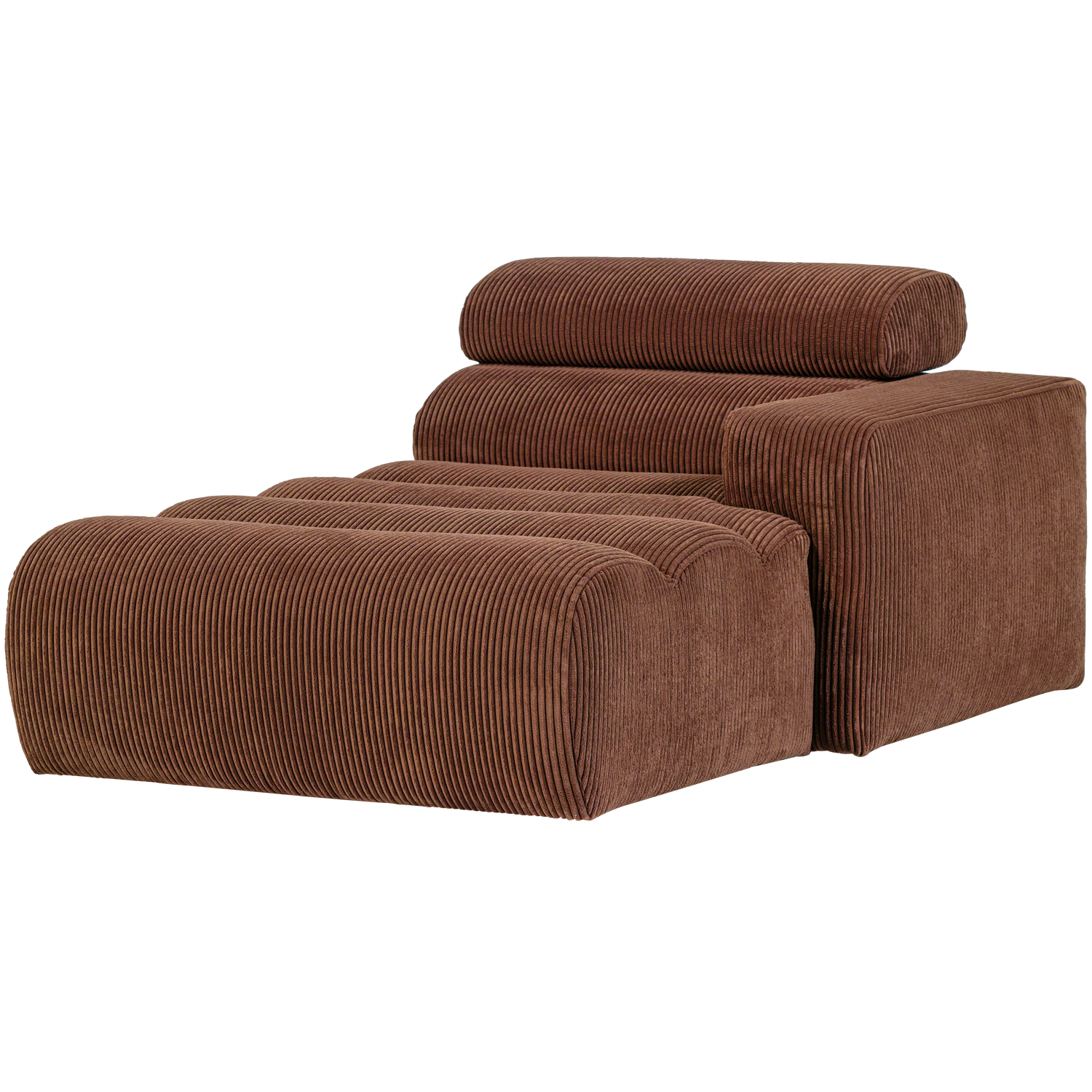 NOVI CHAISE LONGUE ELEMENT ARM RECHTS RIBSTOF TERRA