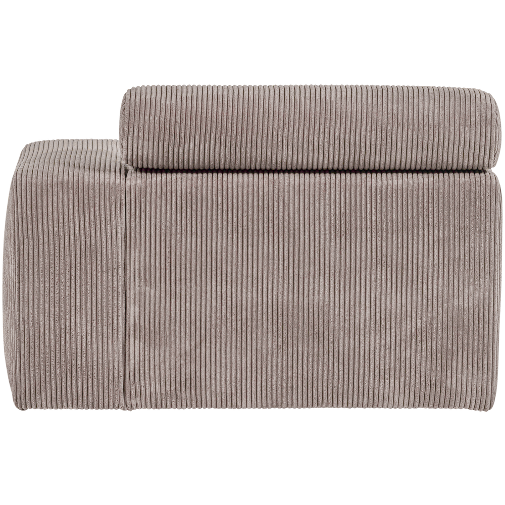 NOVI CHAISE LONGUE ELEMENT ARM RECHTS RIBSTOF ZAND