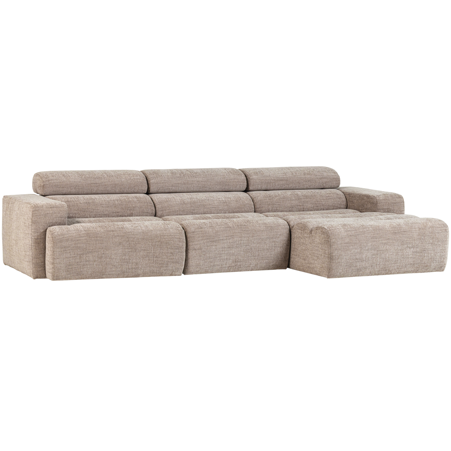 NOVI CHAISE LONGUE BANK RECHTS NATUREL MELANGE