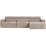 NOVI CHAISE LONGUE BANK RECHTS NATUREL MELANGE