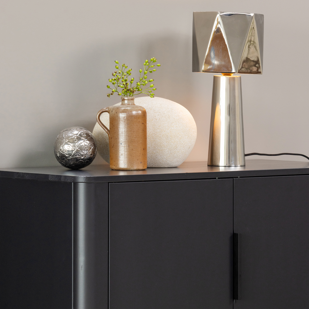 REA TAFELLAMP METAAL CHROOM