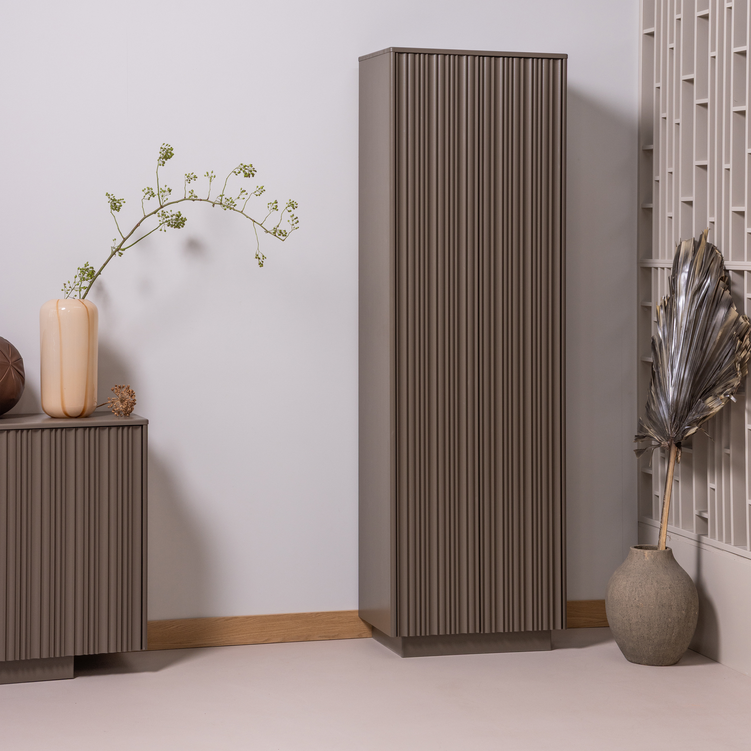 NOVA HOGE OPBERGKAST GRENEN TRUFFEL BRUIN [fsc]