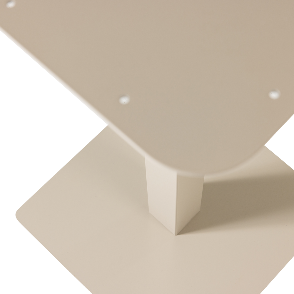 BISTRO VIERKANTE BARTAFEL POOT METAAL DAKARGRAU 105X50X50 CM