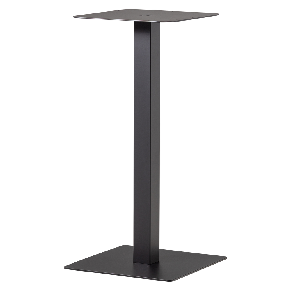 BISTRO VIERKANTE BARTAFEL POOT METAAL ZWART 105X50X50 CM