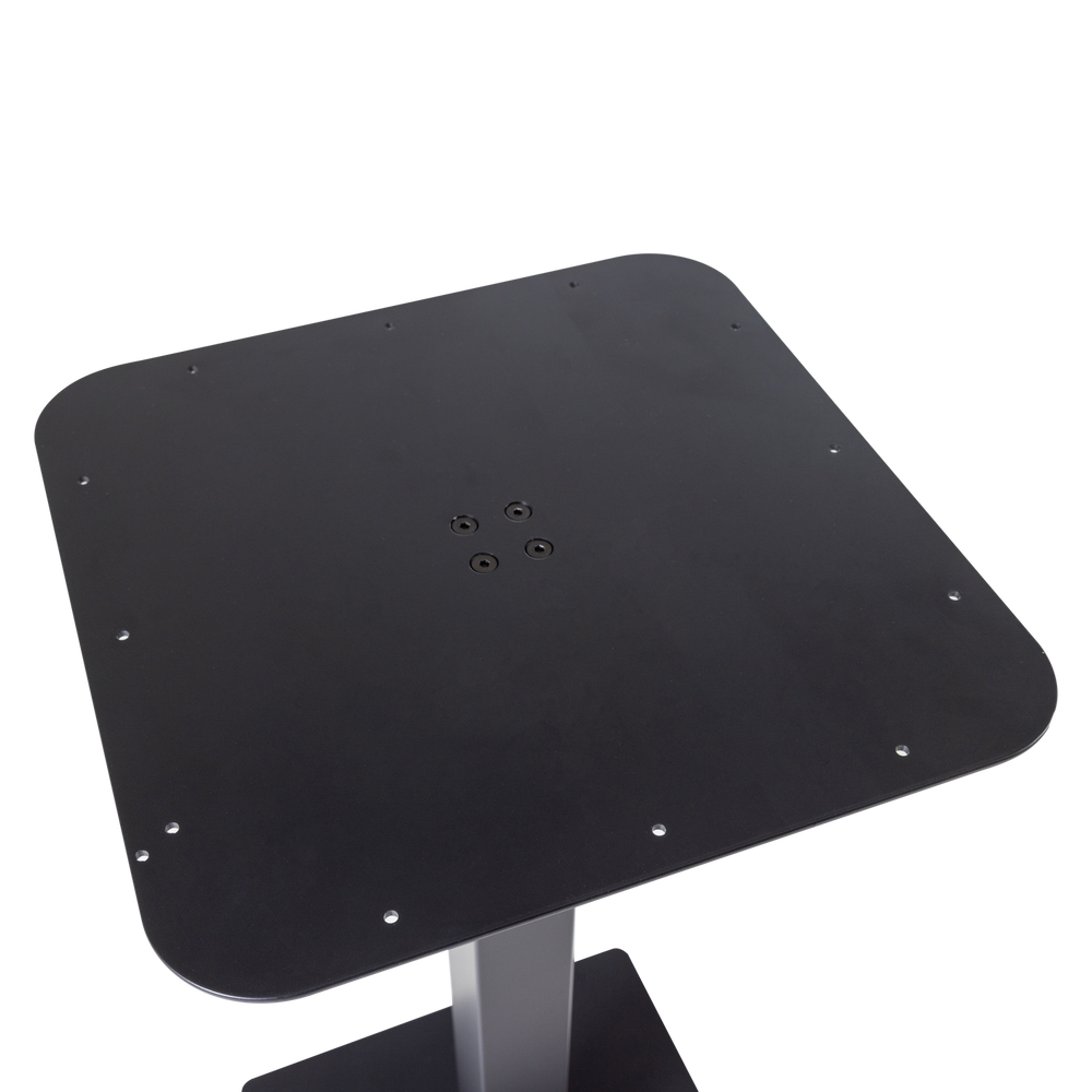 BISTRO VIERKANTE BARTAFEL POOT METAAL ZWART 105X50X50 CM