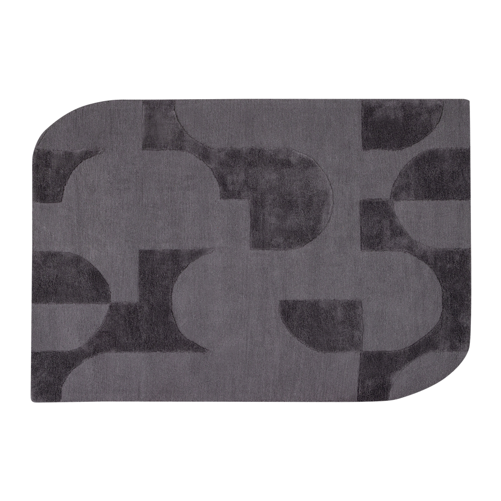 LIVO VLOERKLEED VISCOSE/WOL GRIJS 170x240 CM