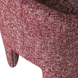 CORDO EETKAMERSTOEL MET WIELEN MELANGE BORDEAUXROOD [fsc]