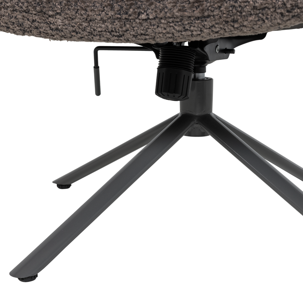 SOREN VERSTELBARE DRAAIFAUTEUIL WOLLIG BRUIN