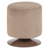 ISLEN POEF MET DRAAIVOET BOUCLE BRUIN