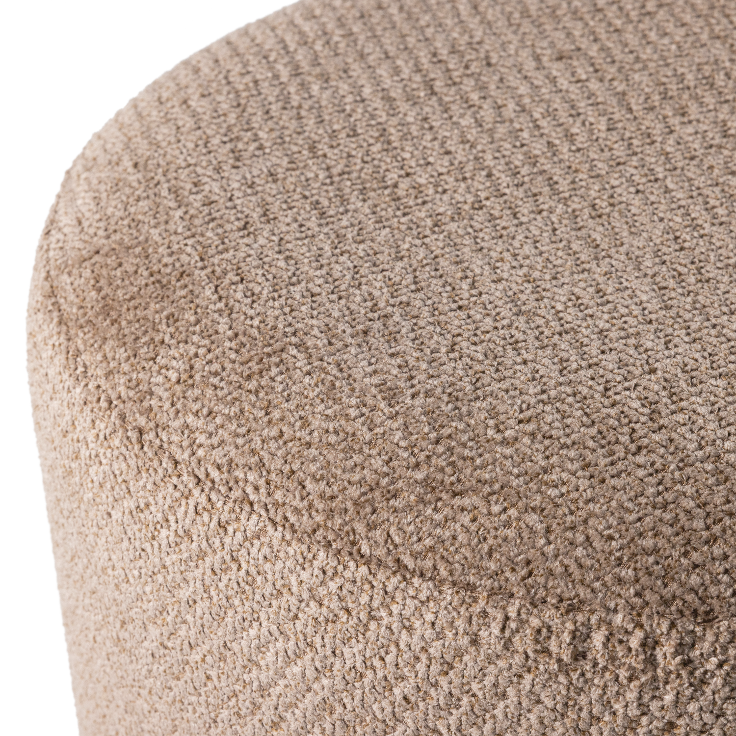 ISLEN POEF MET DRAAIVOET BOUCLE BRUIN