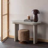 ISLEN POEF MET DRAAIVOET BOUCLE BRUIN