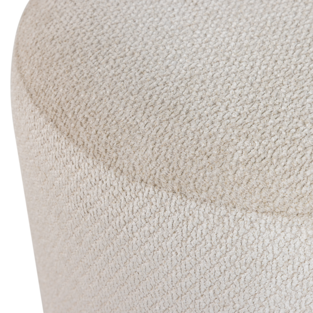 ISLEN POEF MET DRAAIVOET BOUCLE BEIGE