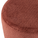 ISLEN POEF MET DRAAIVOET BOUCLE BORDEAUXROOD