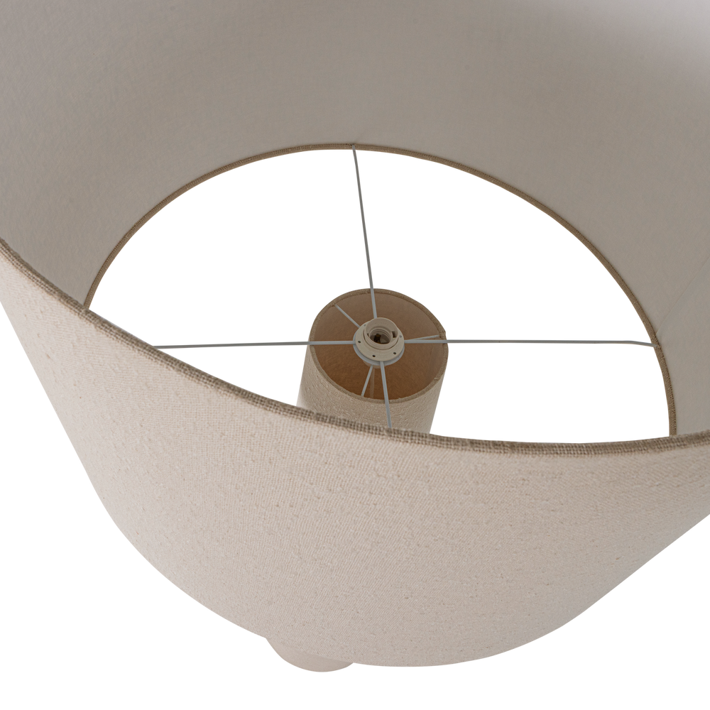 LOFT VLOERLAMP XXL METAAL/BOUCLE NATUREL 160XO70 CM