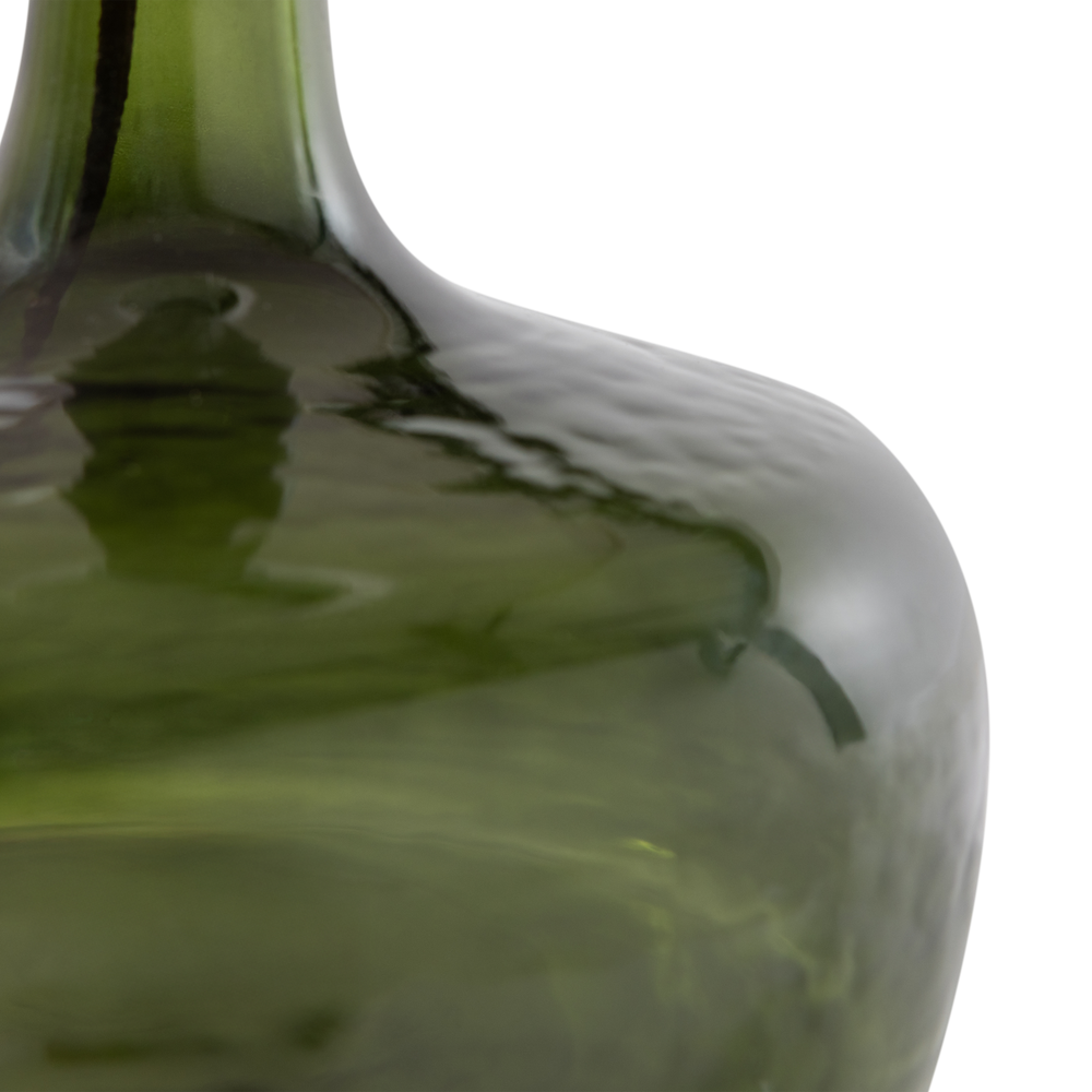 LUMA TAFELLAMP GLAS GROEN/KAP NATUREL