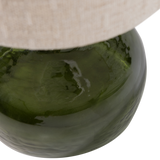LUMA TAFELLAMP GLAS GROEN/KAP NATUREL