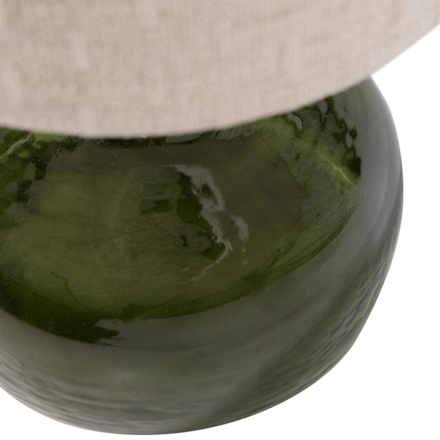 LUMA TAFELLAMP GLAS GROEN/KAP NATUREL