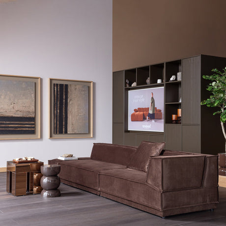 MIRROX BIJZETTAFEL HOUT SPIEGELGLAS BRUIN [fsc]