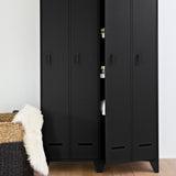 STIJN HOOG 2-DEURS LOCKERKAST ZWART [fsc]