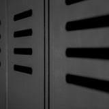 STIJN HOOG 2-DEURS LOCKERKAST ZWART [fsc]