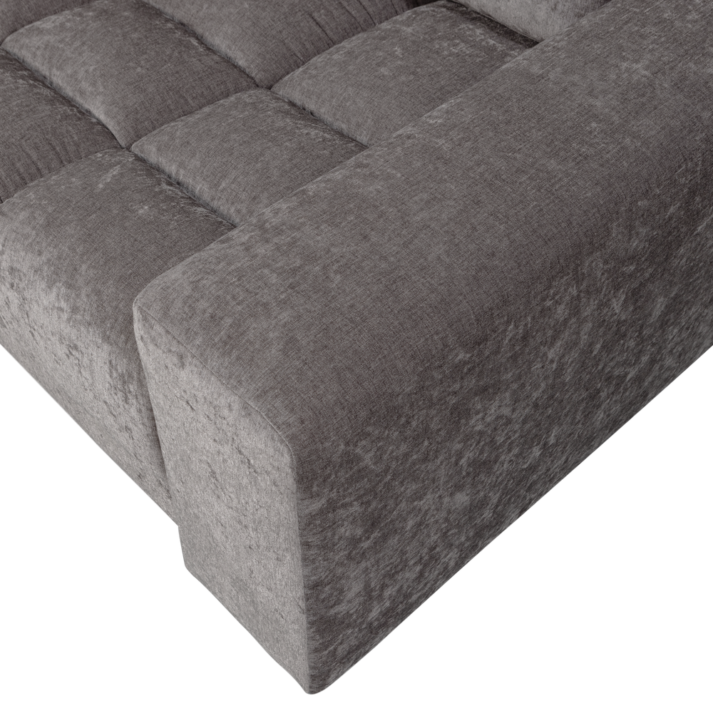 SECOND DATE 2-ZITS BANK VELVET GRIJS