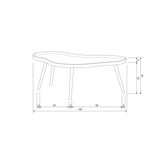 MAE BIJZETTAFEL ORGANISCH LANGWERPIG HOUT ALPACA