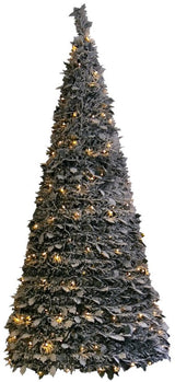 Pop-up kunst kerstboom met sneeuw en 250 LEDs - 180 cm