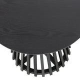 SLATS HIGH BIJZETTAFEL HOUT ZWART 48xO50