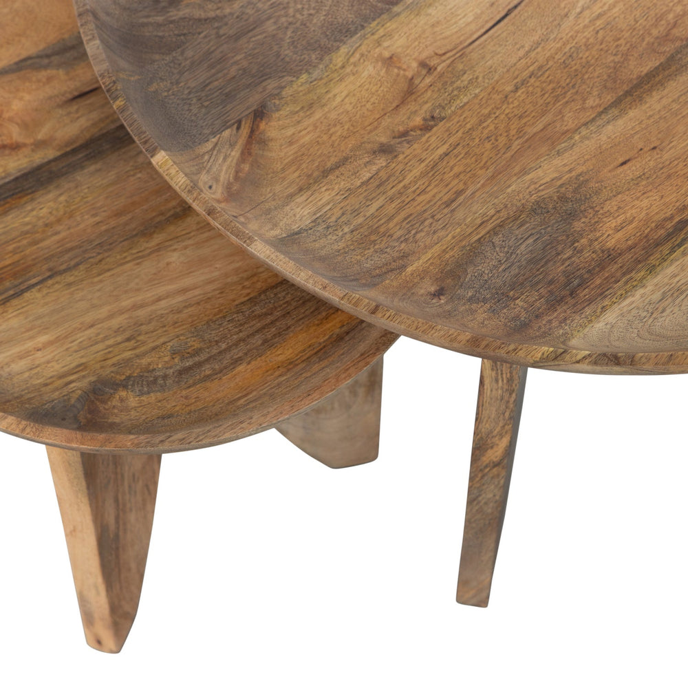 HIGH HEELS BIJZETTAFELS MANGOHOUT NATUREL SET V 2