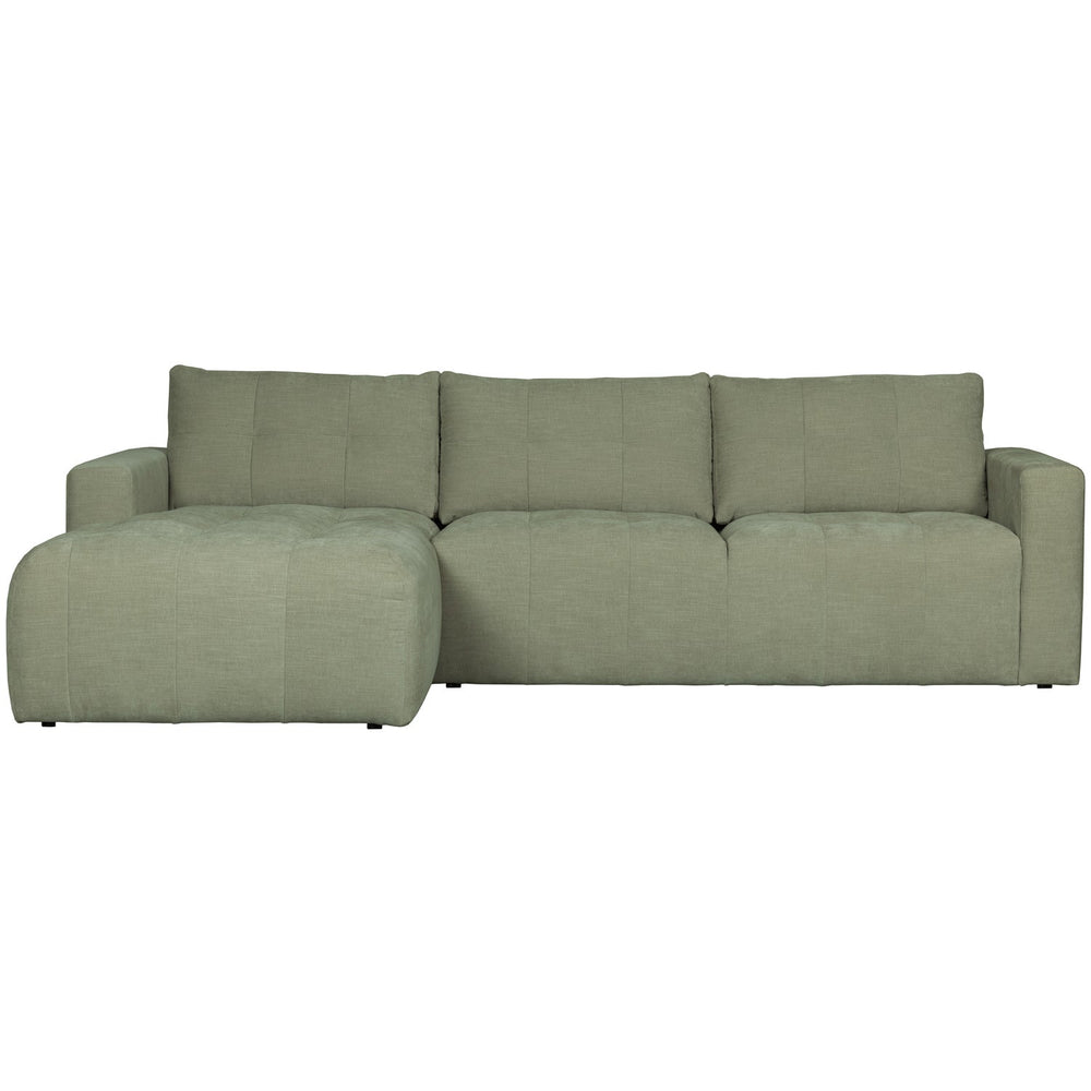BAR CHAISE LONGUE BANK GEWEVEN STOF LINKS GROEN