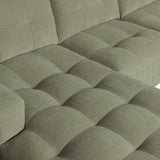 BAR CHAISE LONGUE BANK GEWEVEN STOF LINKS GROEN