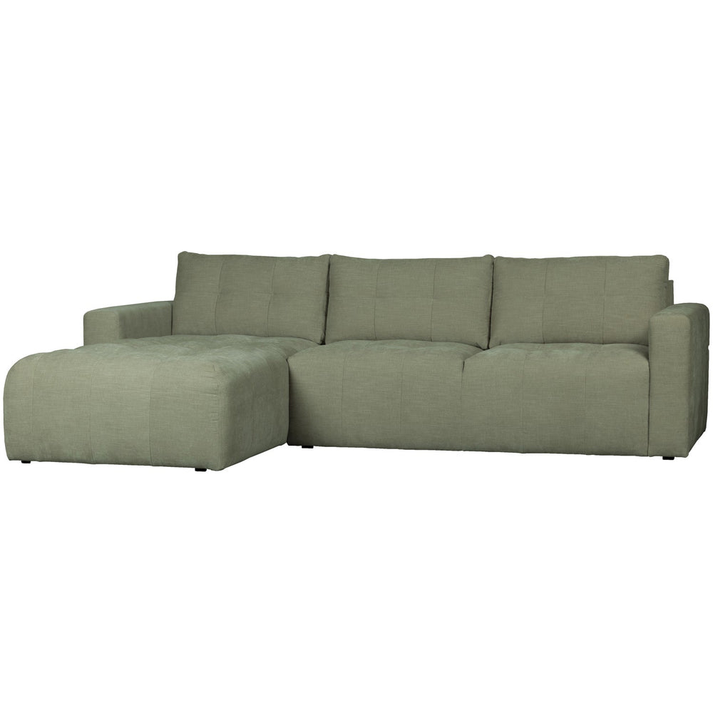 BAR CHAISE LONGUE BANK GEWEVEN STOF LINKS GROEN