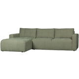 BAR CHAISE LONGUE BANK GEWEVEN STOF LINKS GROEN