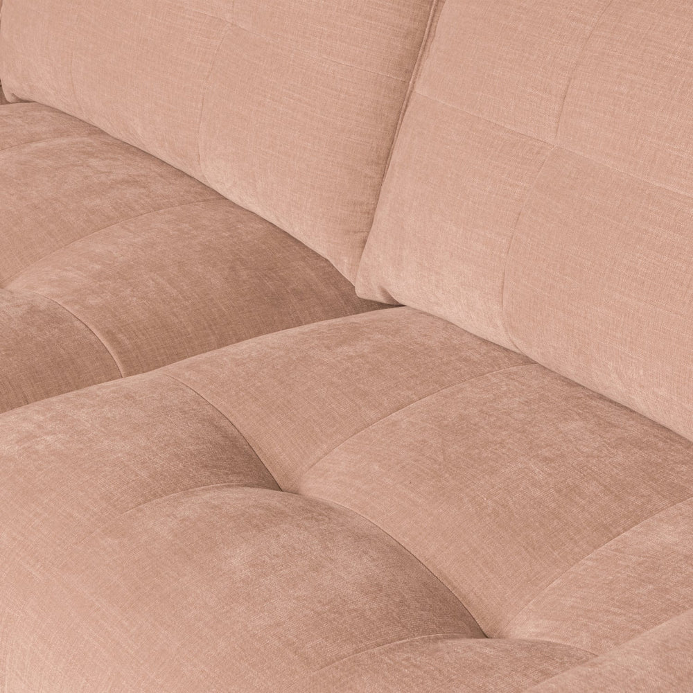 BAR CHAISE LONGUE BANK GEWEVEN STOF LINKS ROZE