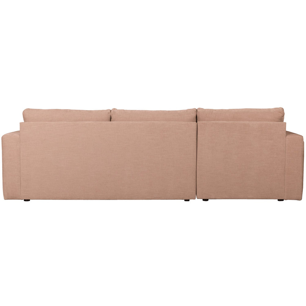 BAR CHAISE LONGUE BANK GEWEVEN STOF LINKS ROZE
