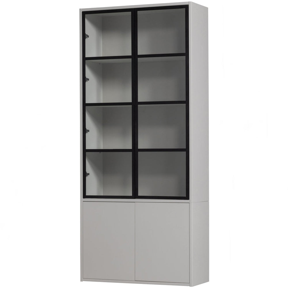 BASIC 4-DEURS VITRINEKAST GRENEN MIST [fsc]