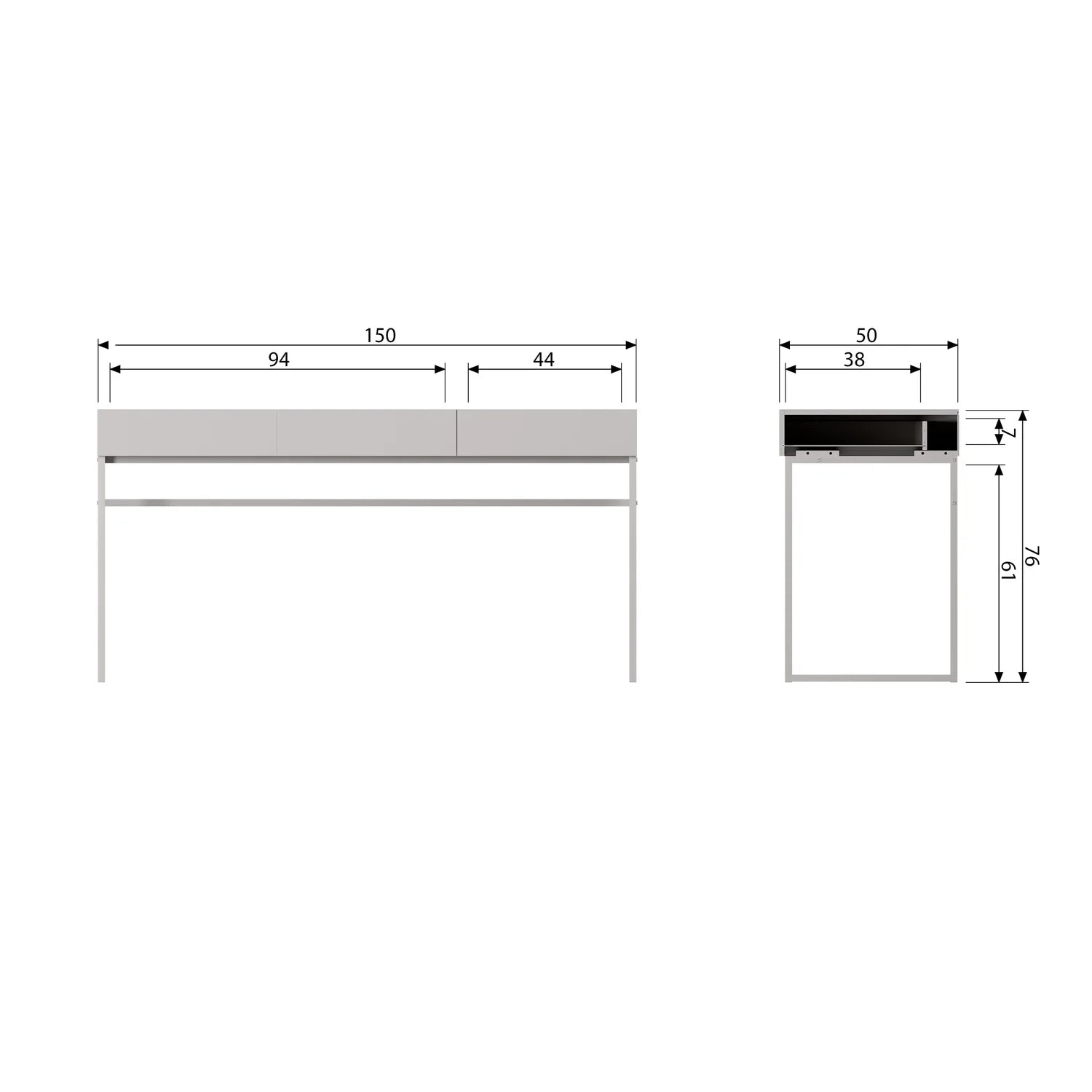 vtwonen - Basic bureau grenen mist [FSC]