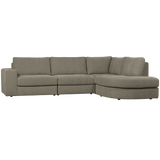 FAMILY HOEKBANK RONDING RECHTS WARM GRIJS